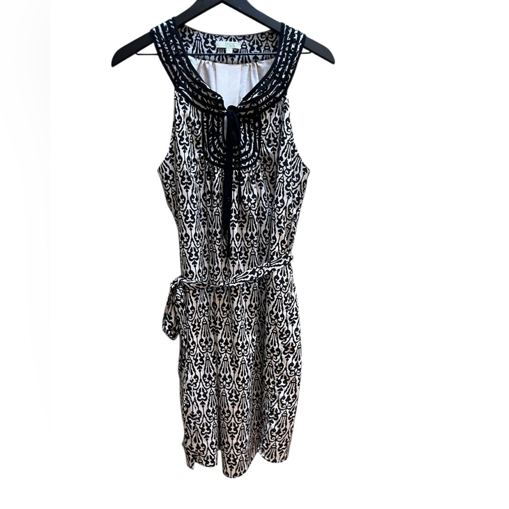 Melody Tam Elegant Black and White Patterned Dress